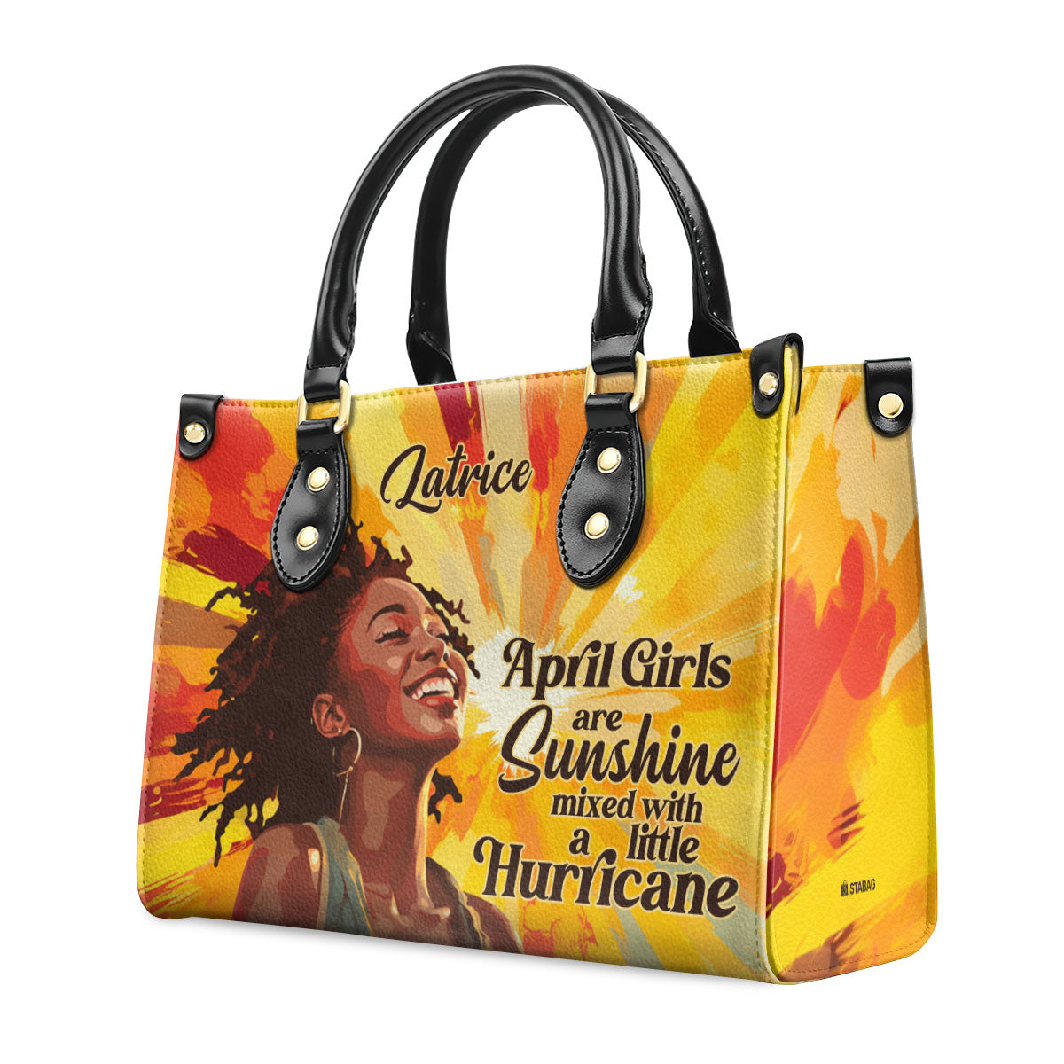Girls Are Sunshine - Personalized Leather Handbag STB74