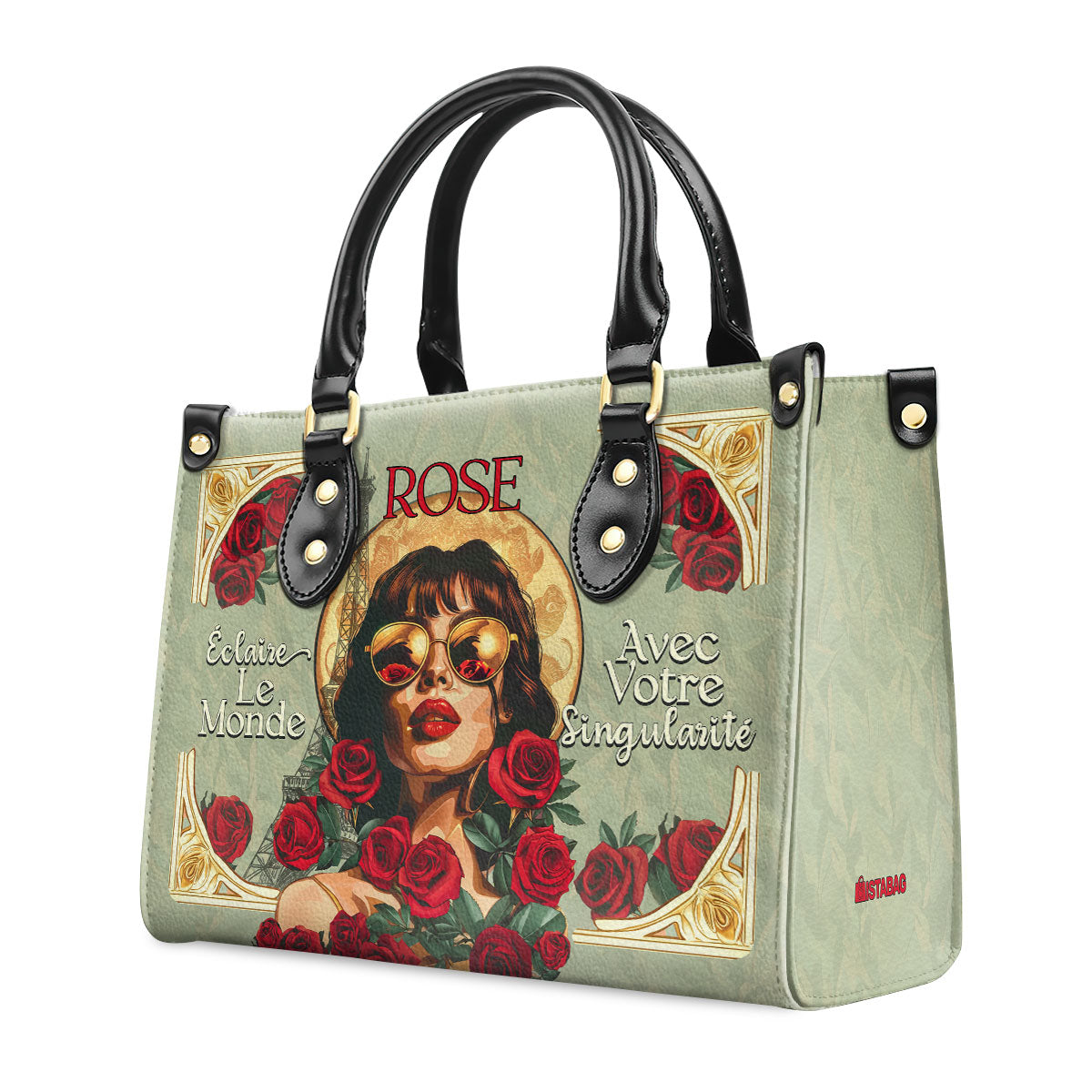 Eclaire Le Monde Avec Ta Singularite - Personalized Leather Hand Bag SBLHBT66
