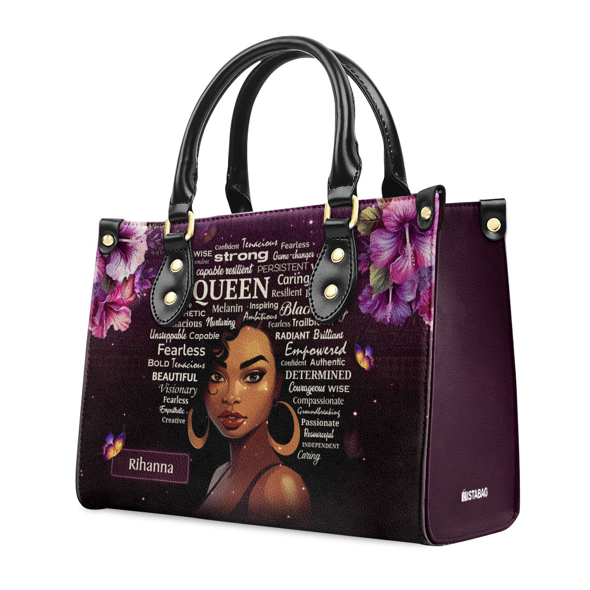 Black Queen - Personalized Leather Handbag SB37