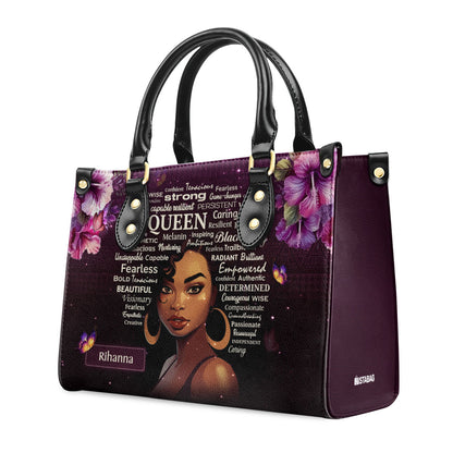 Black Queen - Personalized Leather Handbag SB37