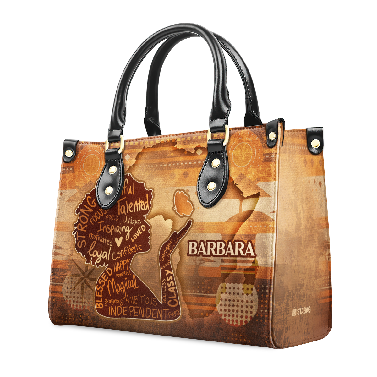 Strong Beautiful Proud Girl - Personalized Leather Handbag SBLHBLM2475D