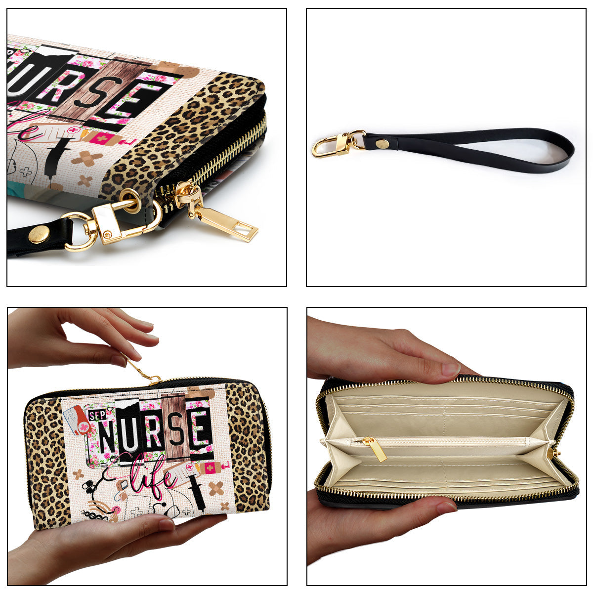 Nurse Life - Personalized Leather Clutch Purse