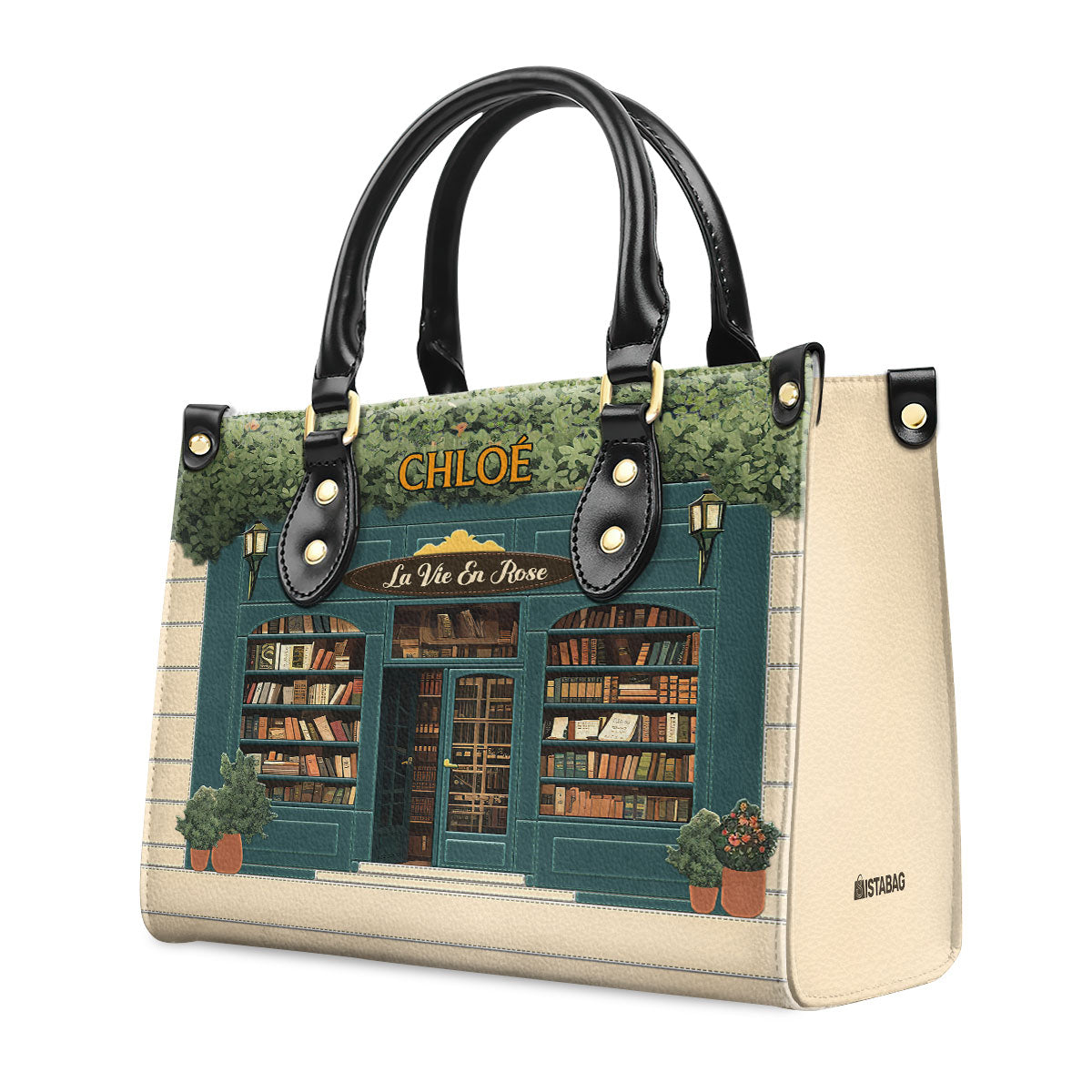 La Vie En Rose - Personalized Leather Hand Bag SBLHBT71