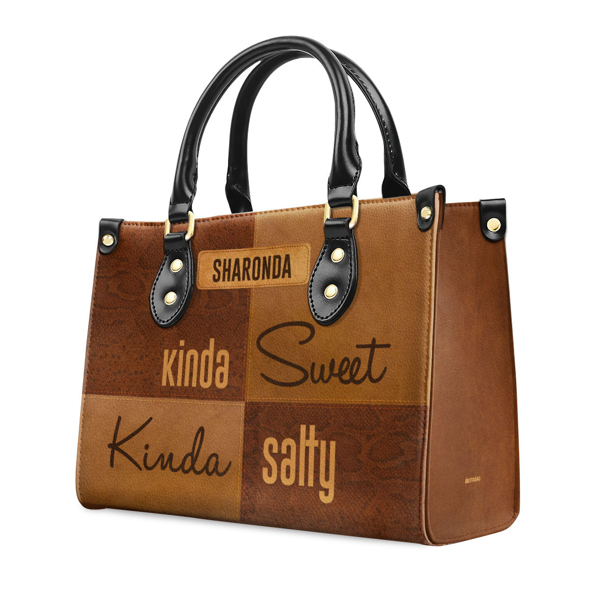 Kinda Sweet Kinda Salty - Personalized Leather Handbag STB200