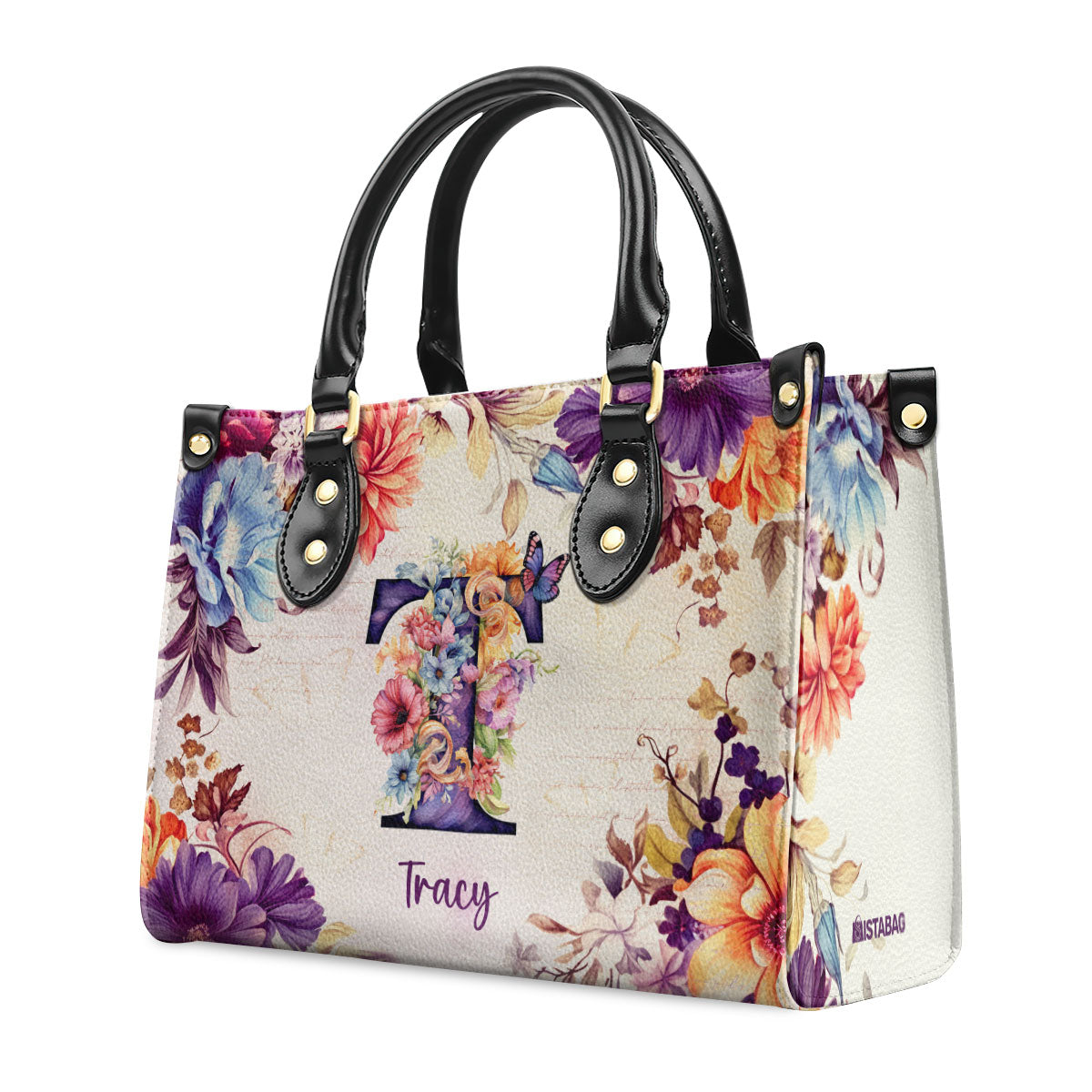 Initial Letter - Personalized Leather Handbag SB98