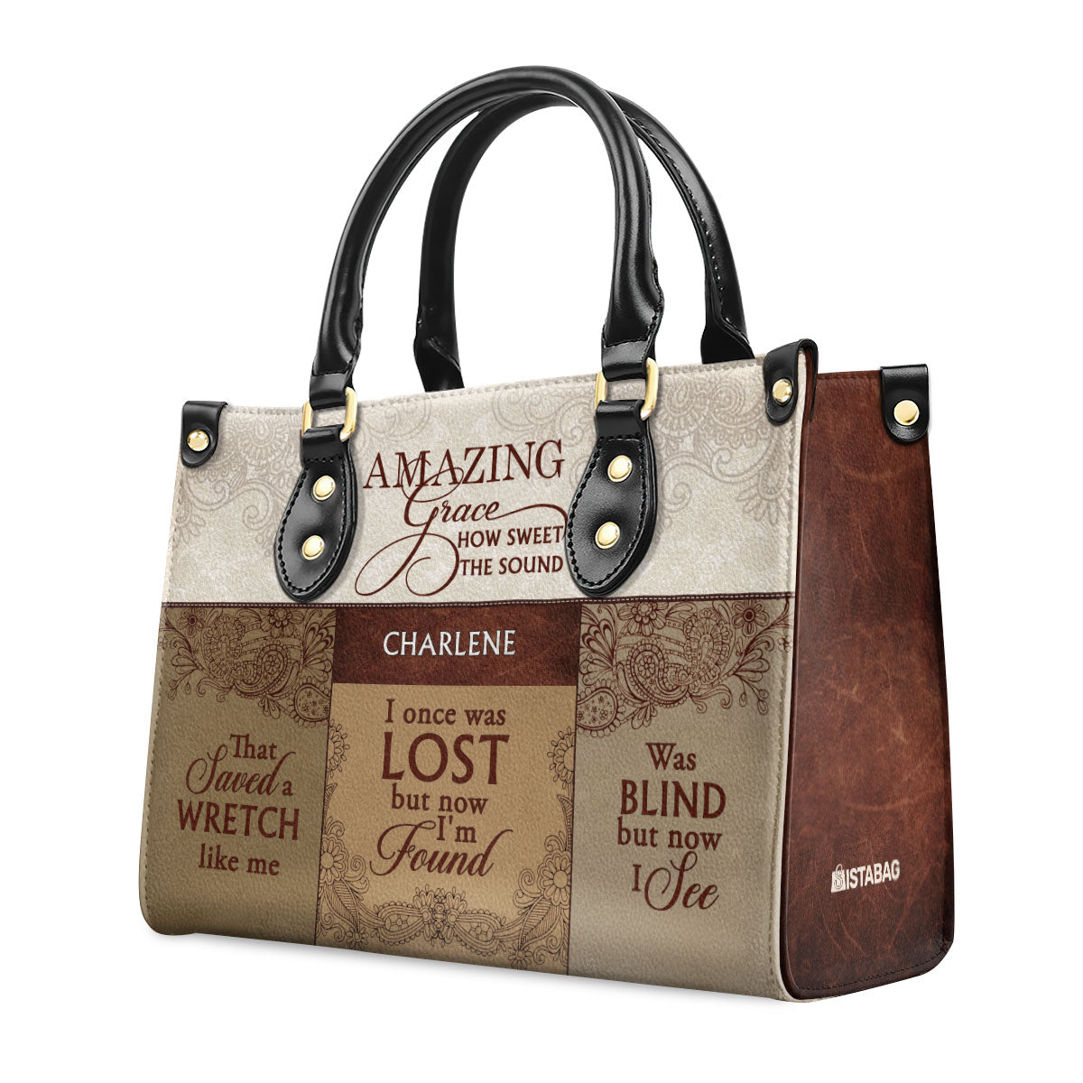 Amazing Grace - Personalized Leather Handbag MB49