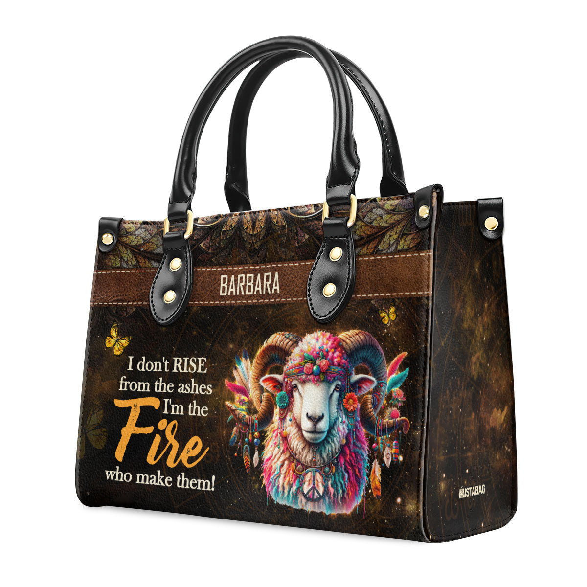 Zodiac Signs - Bohemian Personalized Leather Handbag SBHN04