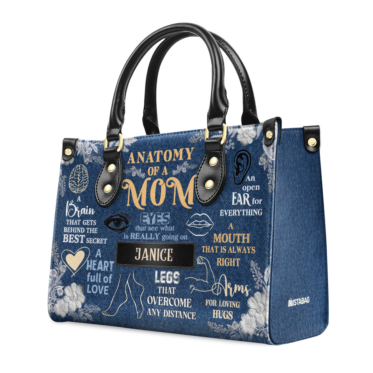 Anatomy Of A Mom - Personalized Leather Handbag MB63B