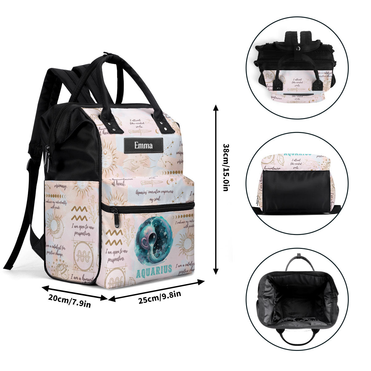 Zodiac - Personalized Duckbilled Backpack SBDBPLT1852L