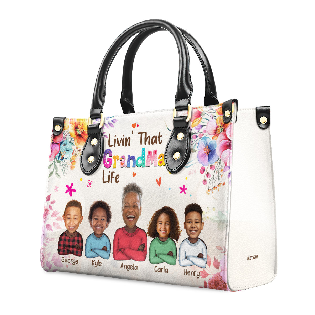 Livin That Mom Life - Personalized Leather Handbag SBLHBLTN2345D