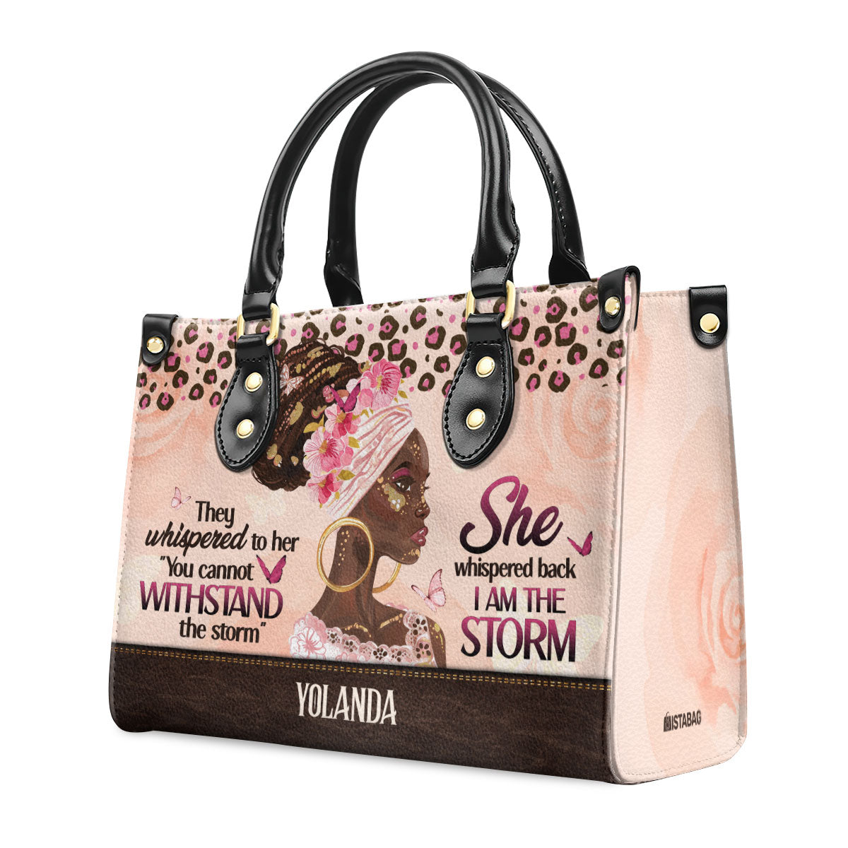 I Am The Storm - Personalized Leather Handbag SBHN02
