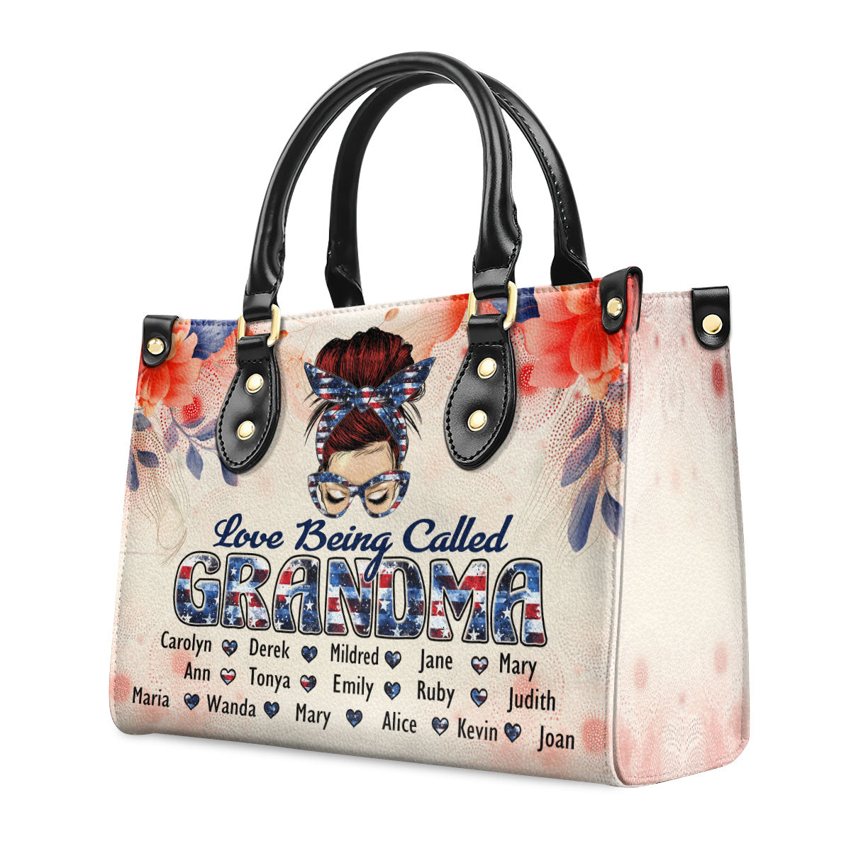 Love Being Called Grandma - Personalized Leather Handbag MB99