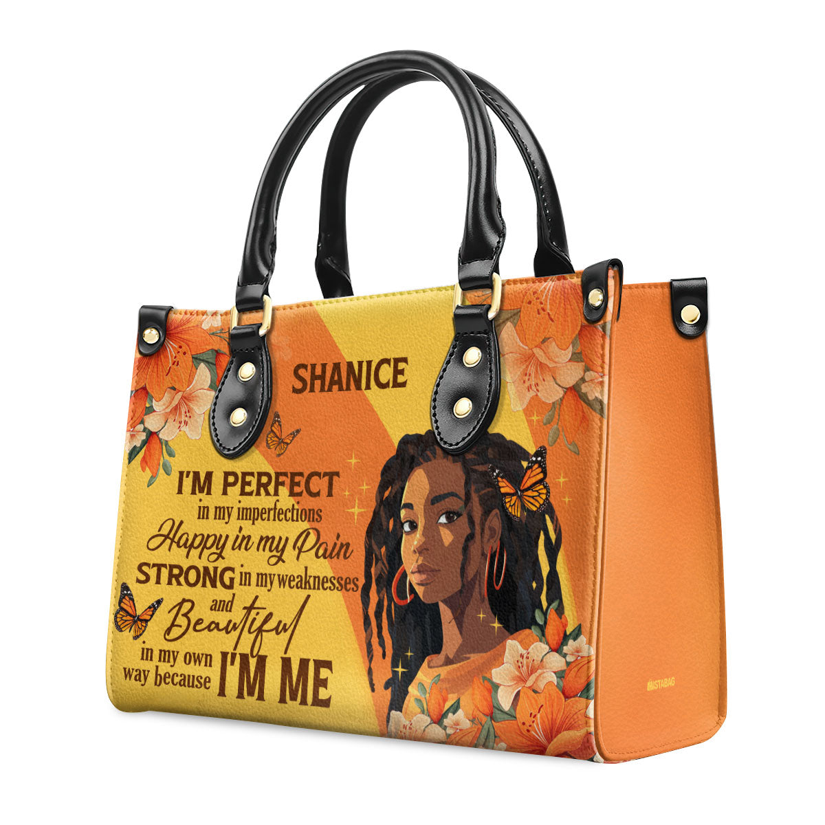 I'm Perfect - Personalized Leather Handbag STB181