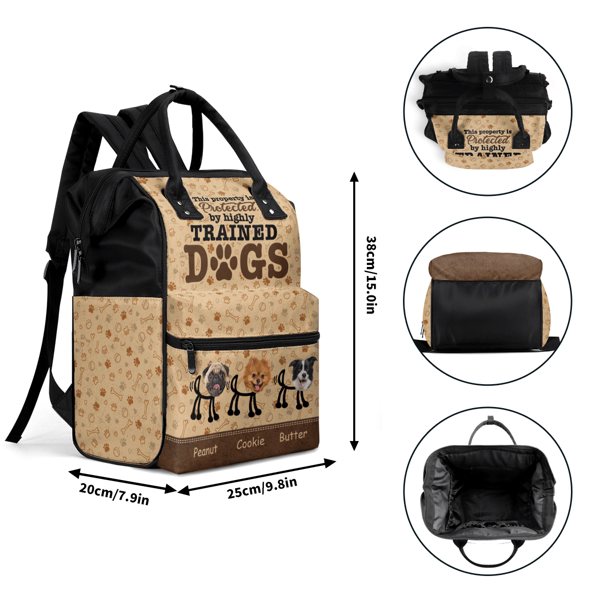 This Property Is Protected By Highly Trained Dogs - Personalized Duckbilled Backpack SBDBPLM1324D