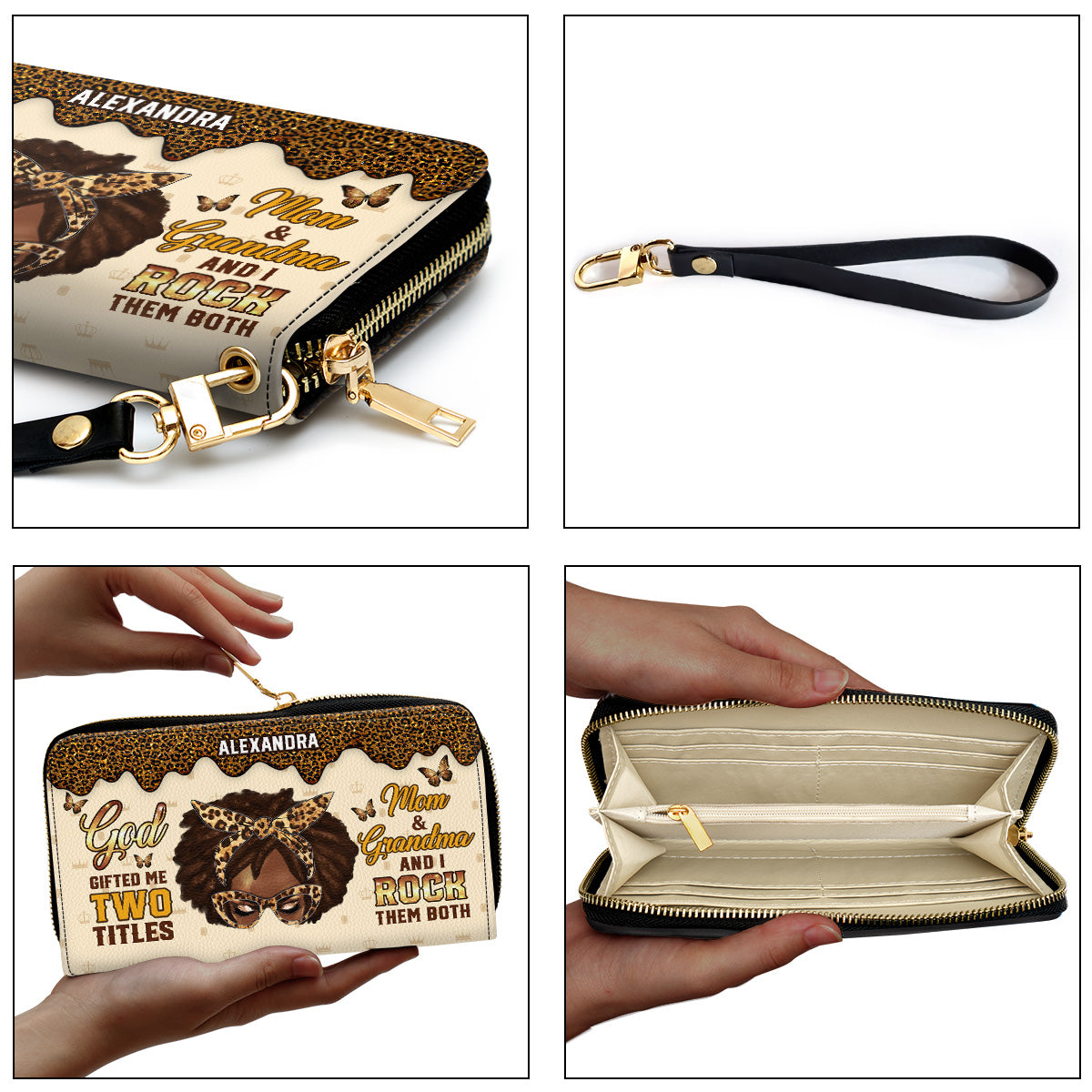 God Gifted Me Two Titles - Personalized Clutch Purse