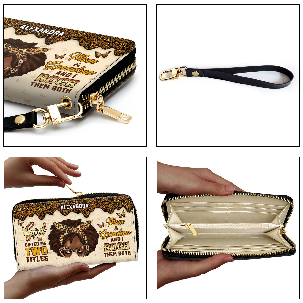 God Gifted Me Two Titles - Personalized Clutch Purse