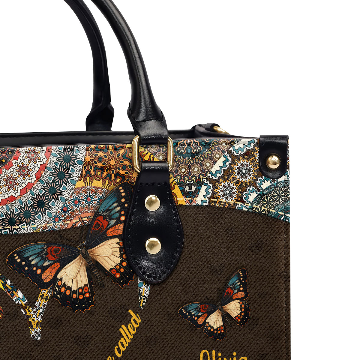 Blessed To Be Called Grandma Personalized Leather Handbag MS100