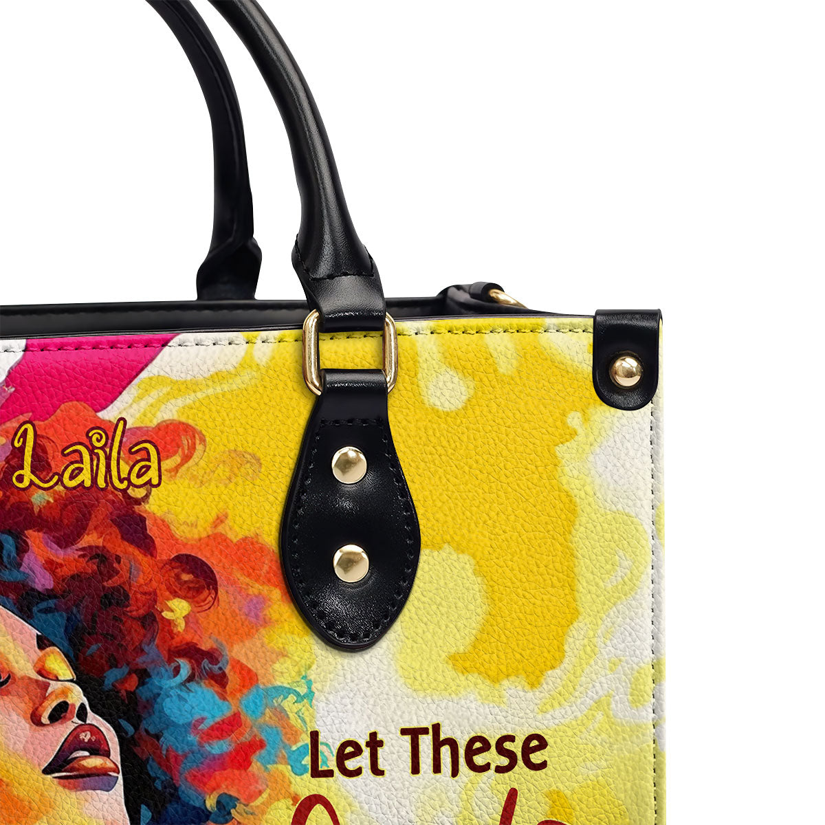 Let These Curls Do The Talking - Personalized Leather Handbag - SB18