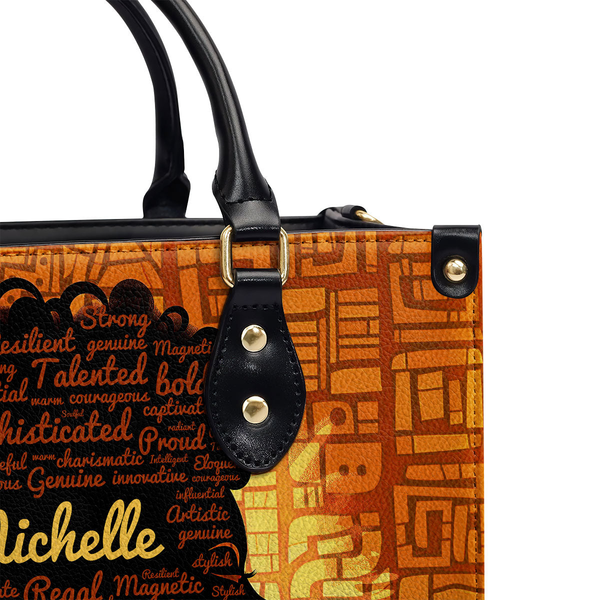 Afro Queen - Galaxy Personalized Leather Handbag SB47