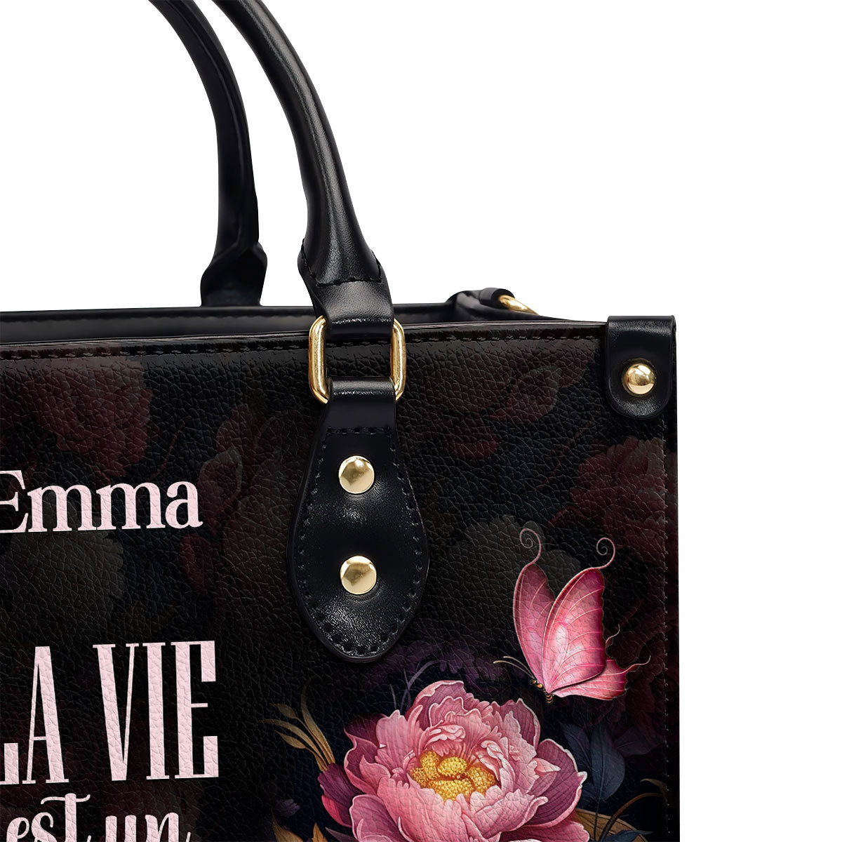 La vie est un beau rêve - Personalized Leather Handbag SB607
