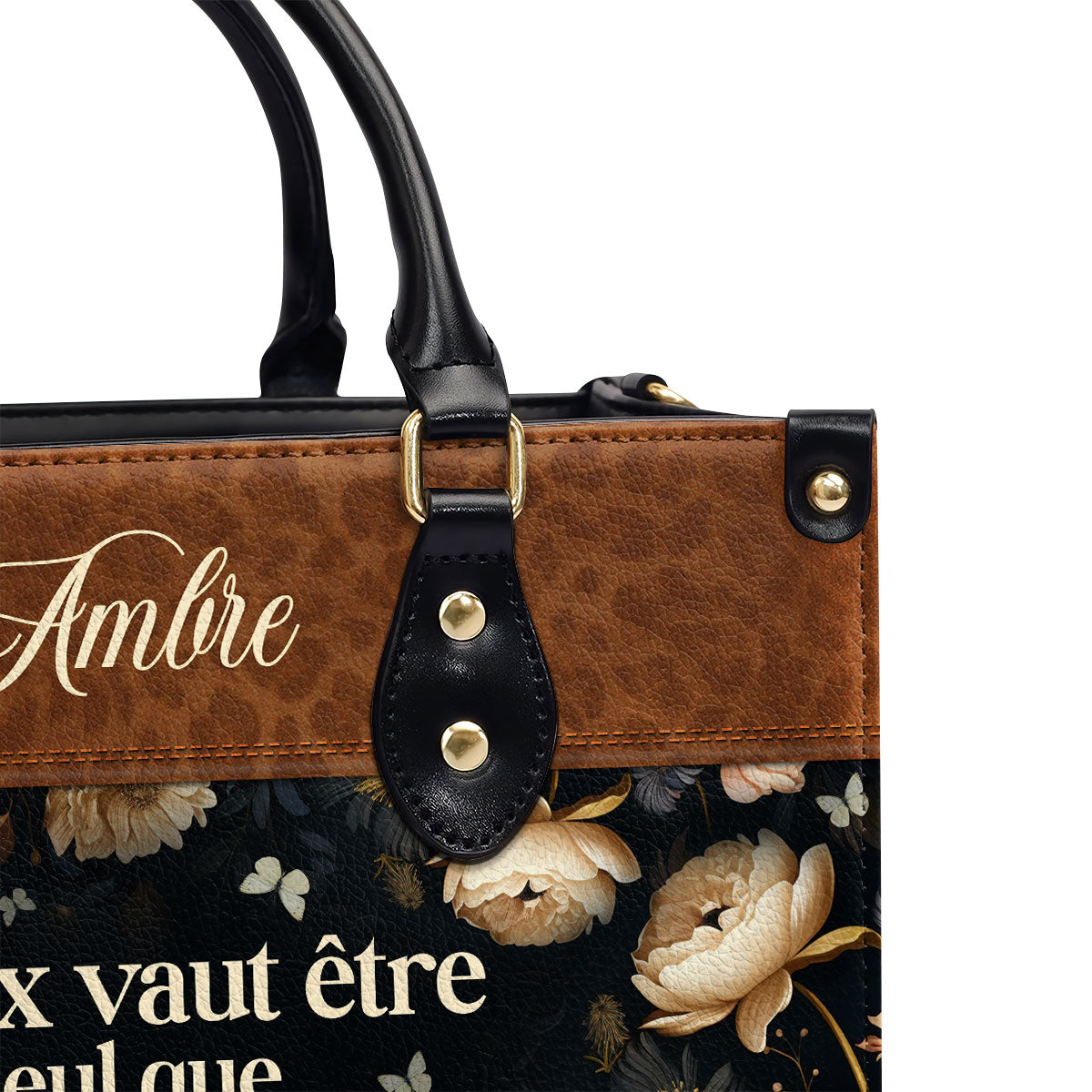 Mieux vaut être seul que mal accompagné - Personalized Leather Handbag SB608