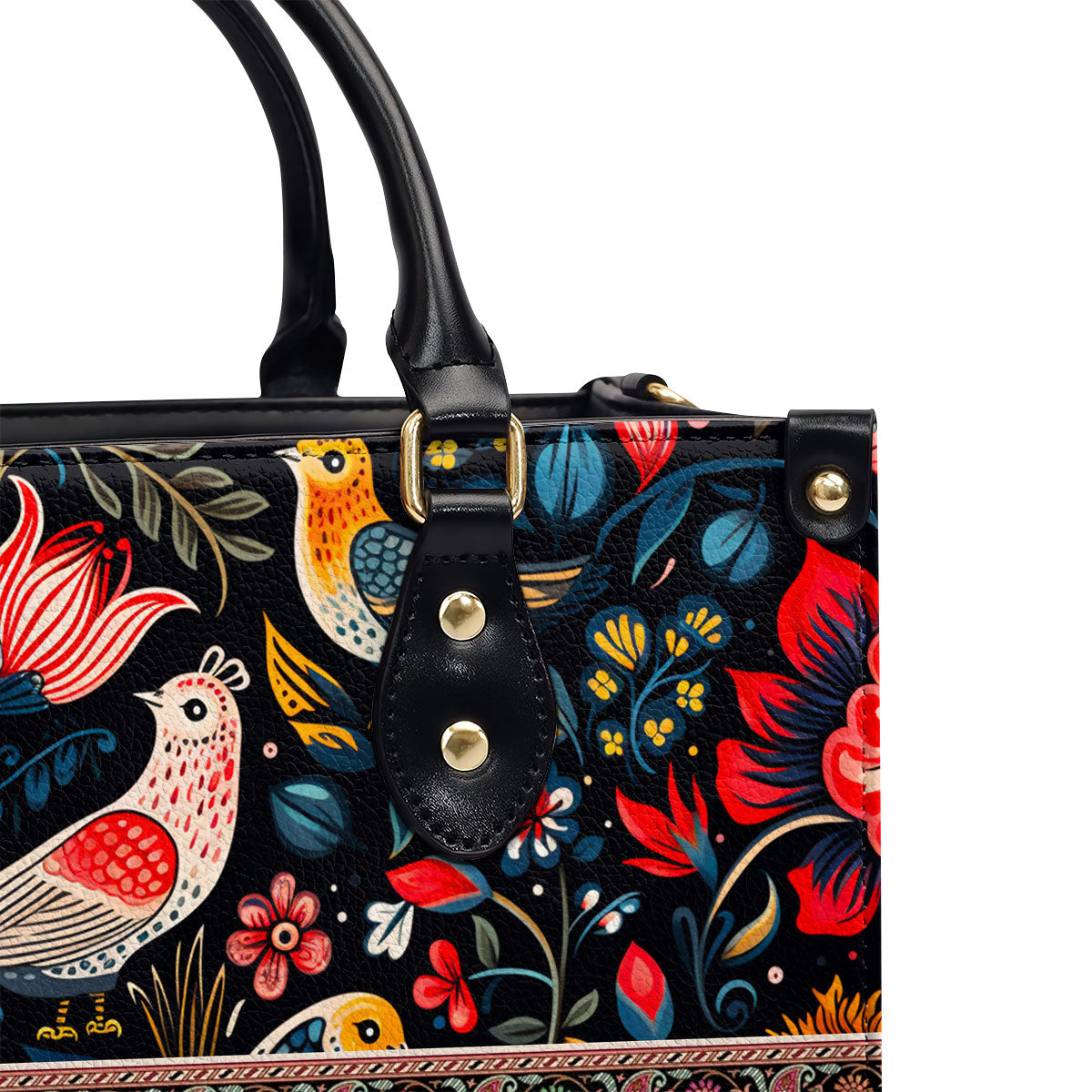 Flower - Four Seasons - Personalized Leather Handbag STB117