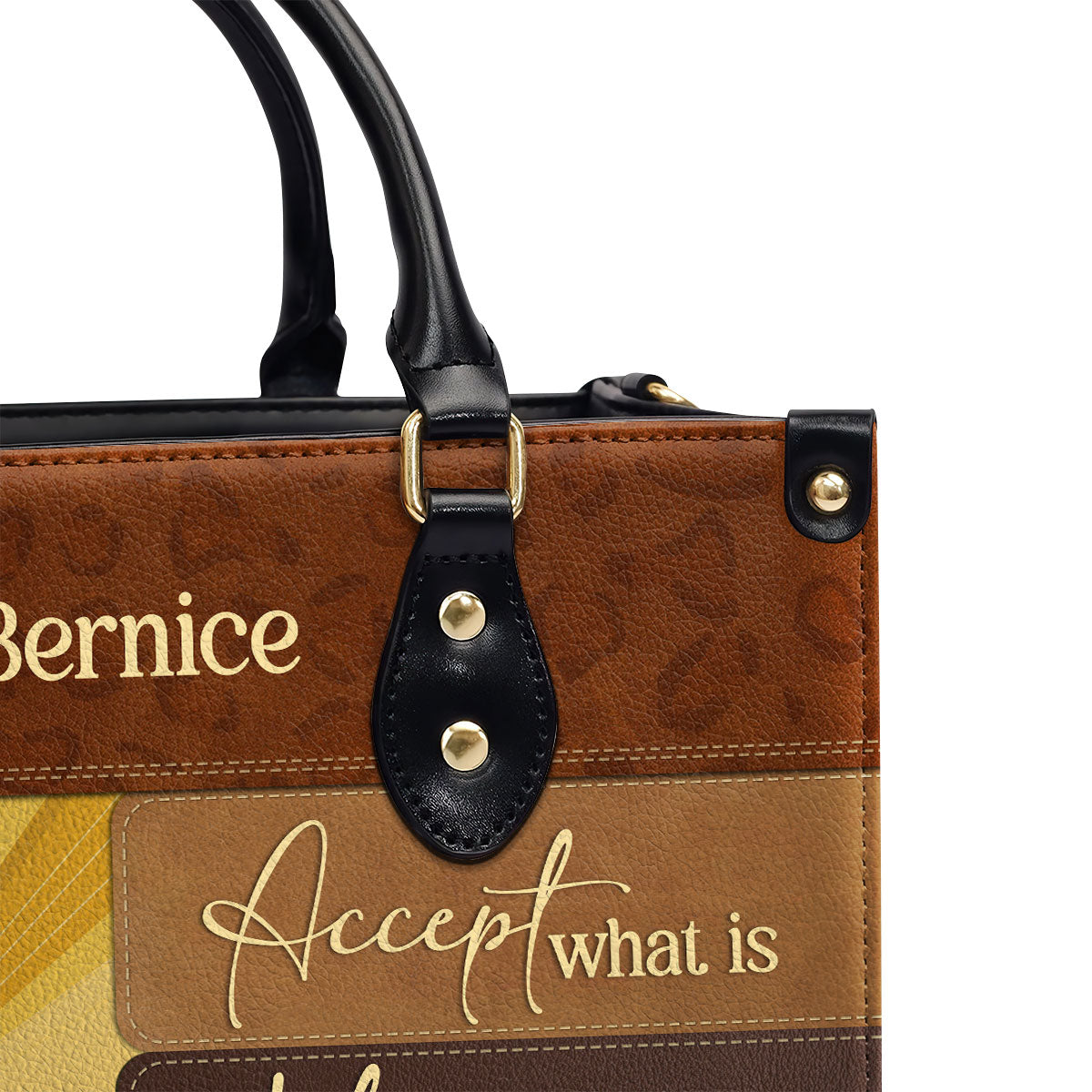 Have Faith In What Will Be - Personalized Leather Handbag STB13