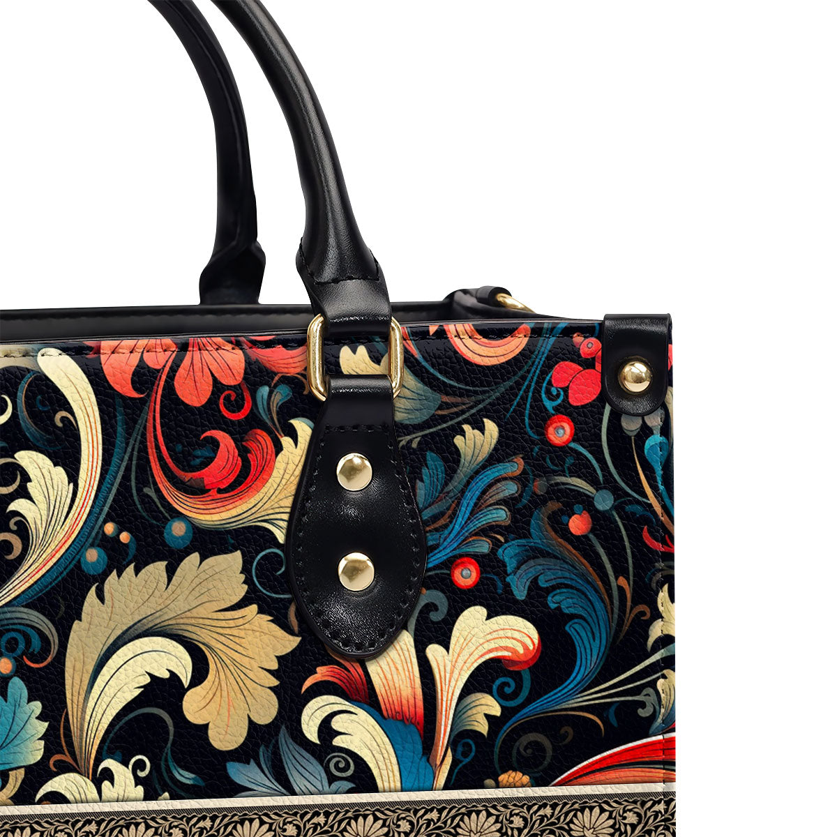 Flower - Bohemian - Personalized Leather Handbag STB134