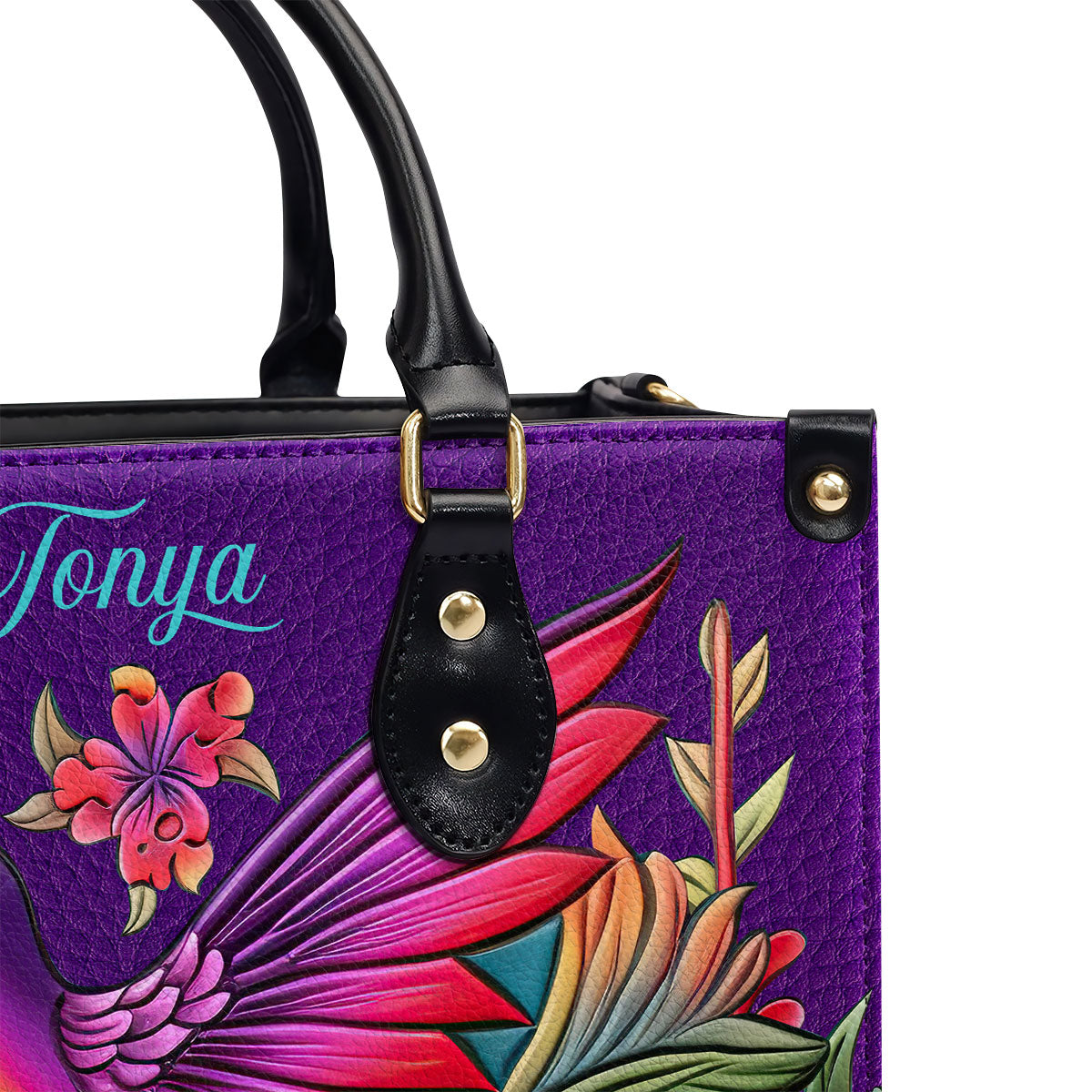 Humming Bird - Personalized Leather Handbag - STB141