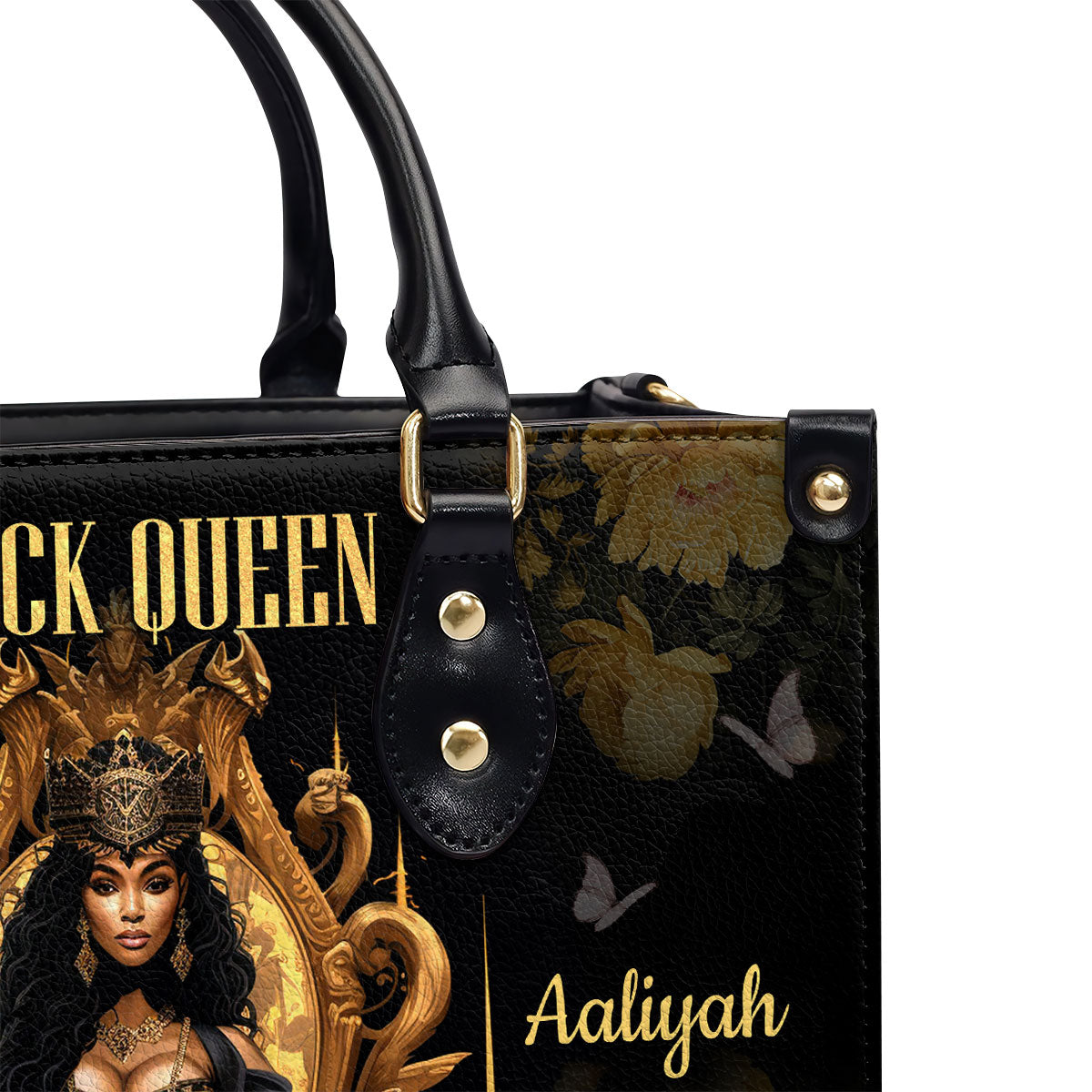 Black Queen - Personalized Leather Handbag STB150