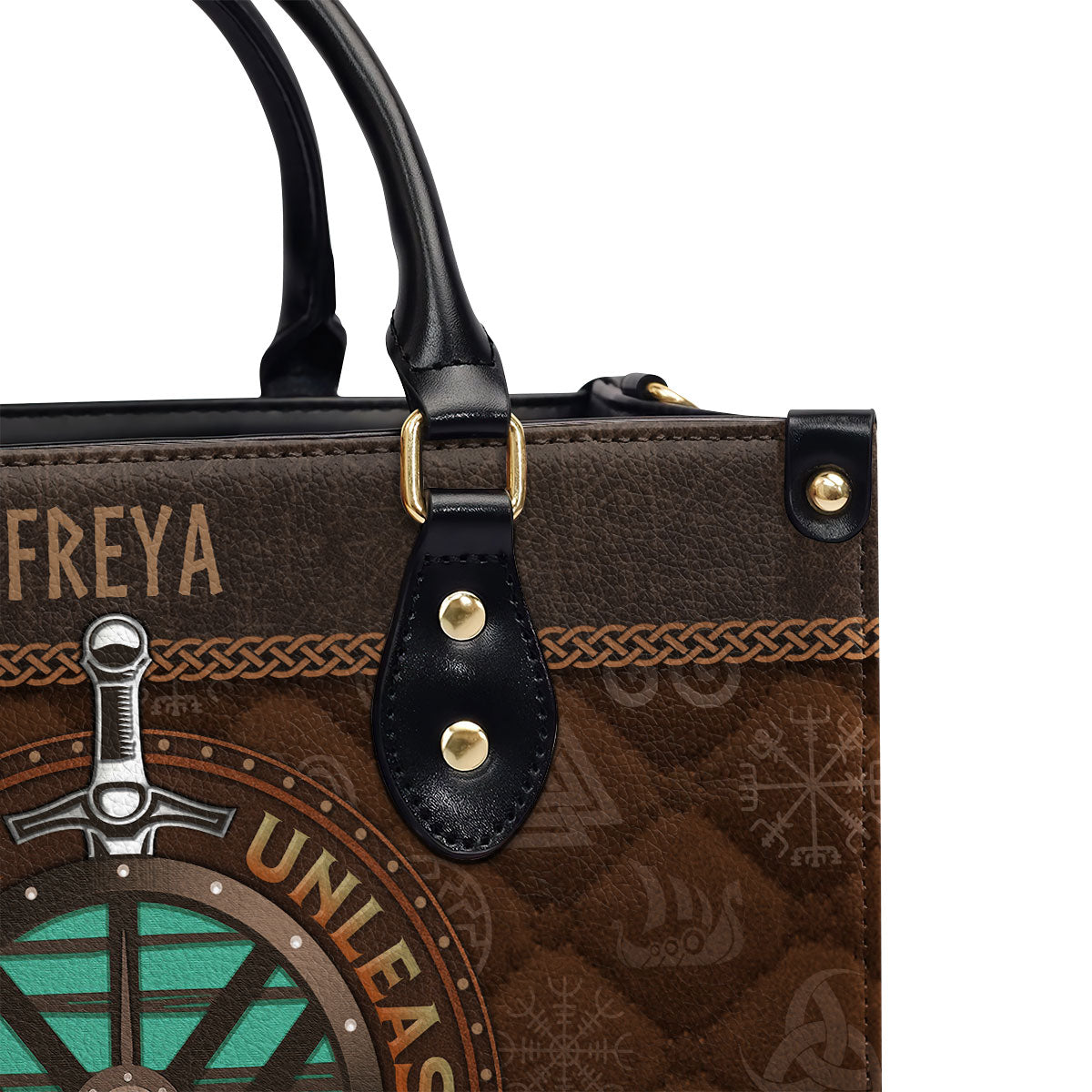 Unleash Your Inner Shield Maiden - Personalized Leather Handbag STB59