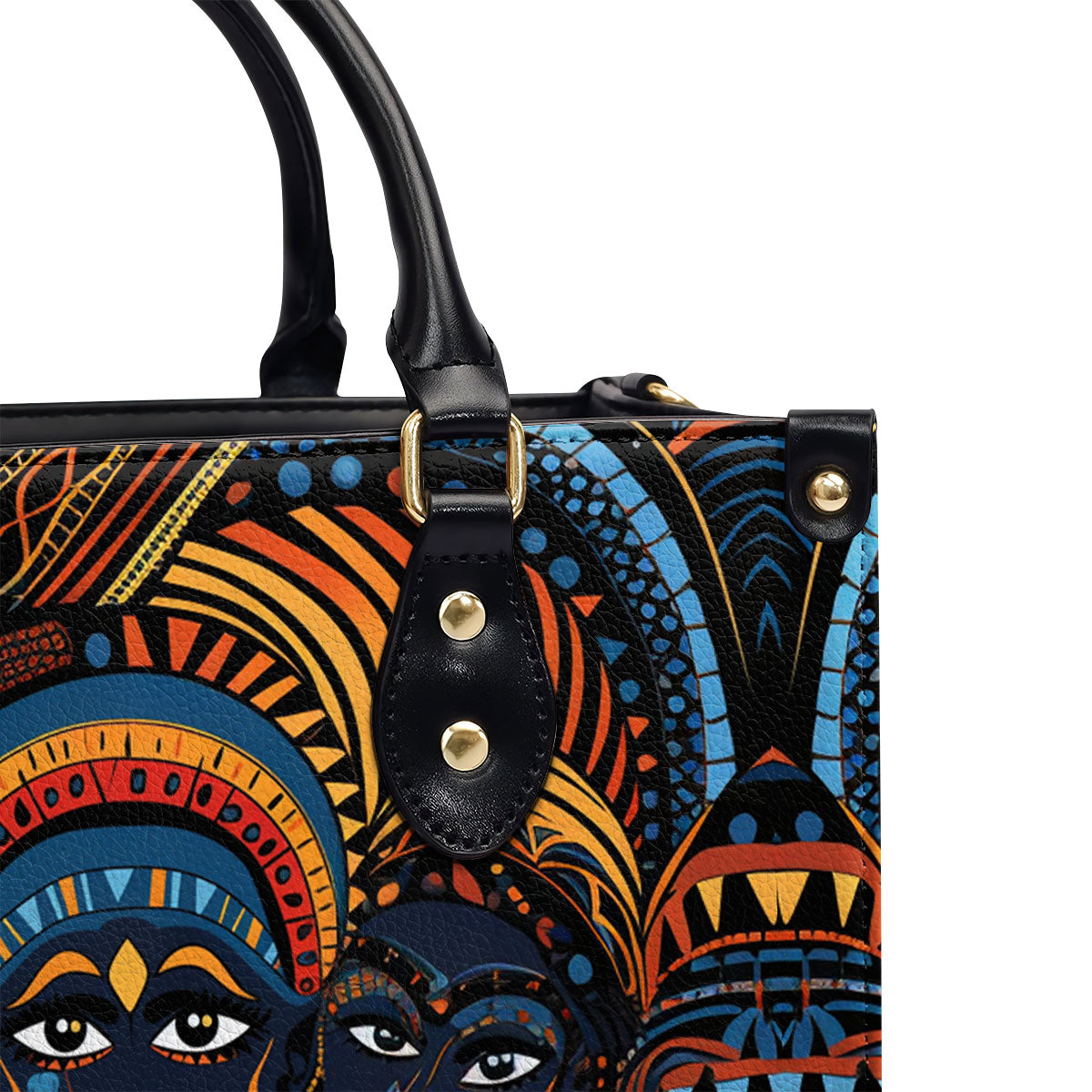 The Origin Black Art - Personalized Leather Handbag With Unique Texture STB16