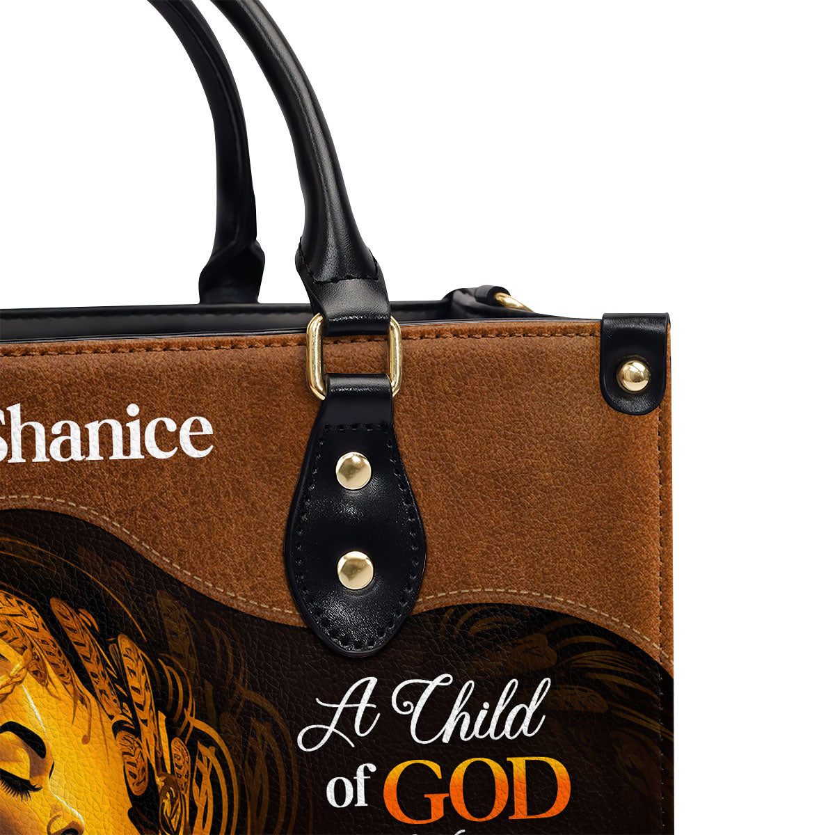 A Child Of God - Personalized Leather Handbag STB27