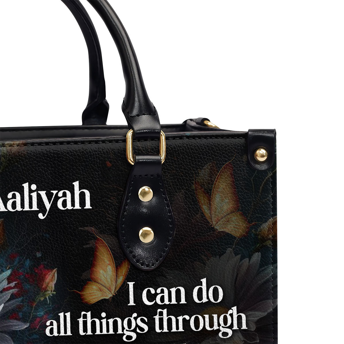 I Can Do All Things Through Him - Personalized Leather Handbag STB29