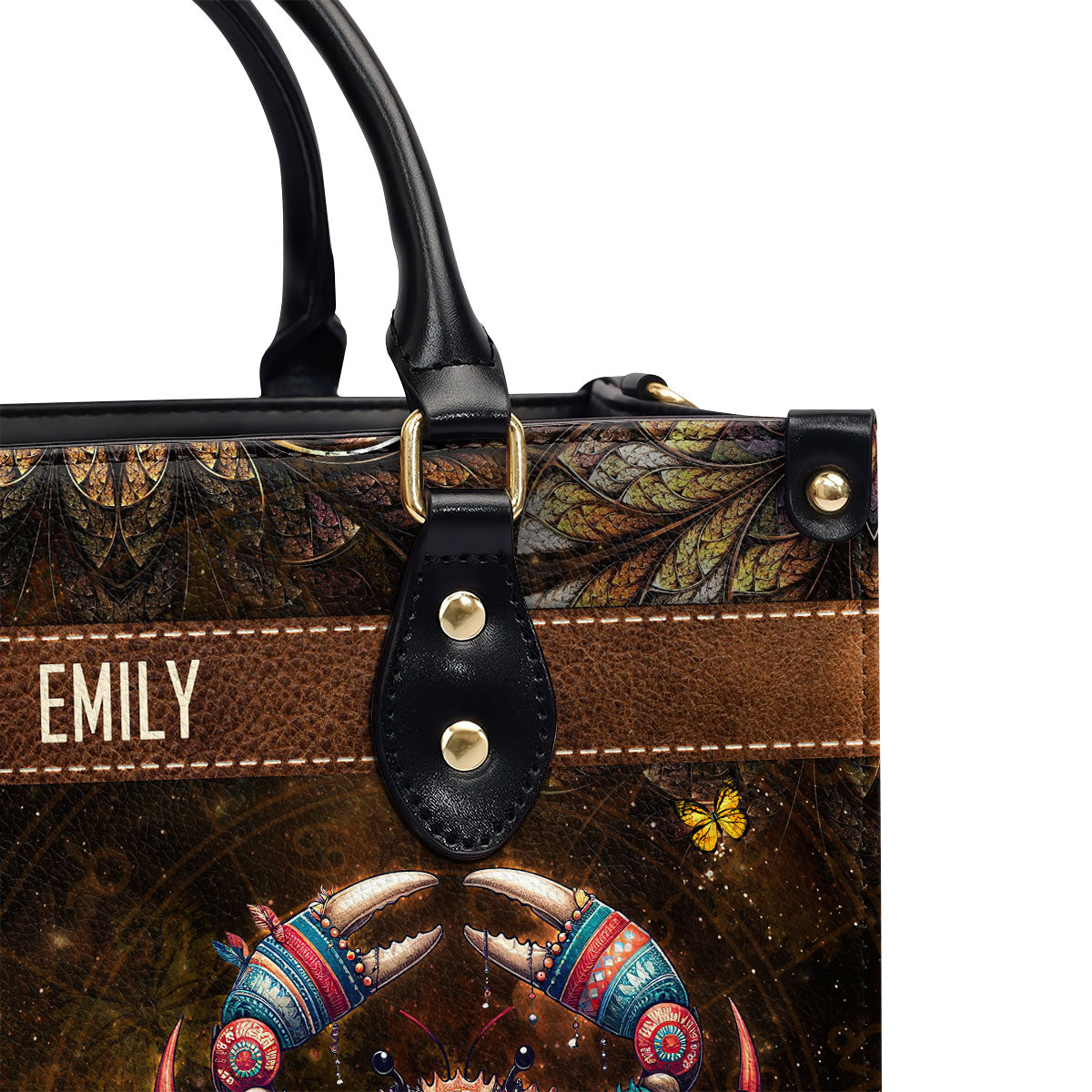 Zodiac Signs - Bohemian Personalized Leather Handbag SBHN04