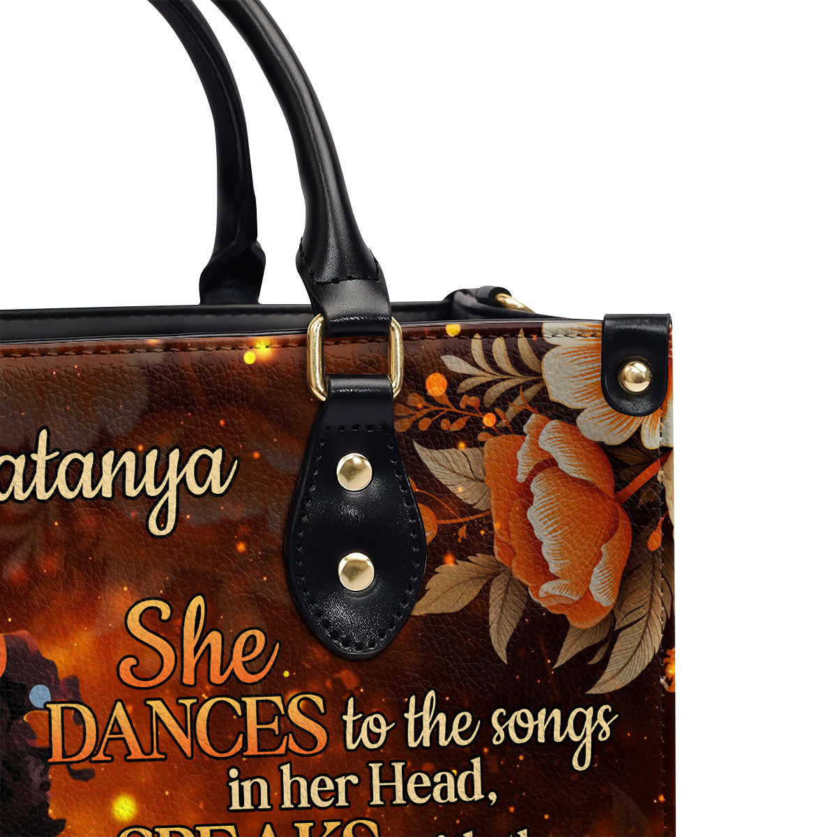 Dance Speak Love - Personalized Leather Hand Bag STB93
