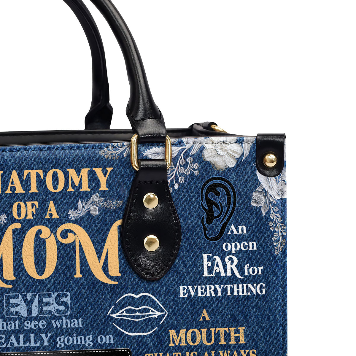 Anatomy Of A Mom - Personalized Leather Handbag MB63B
