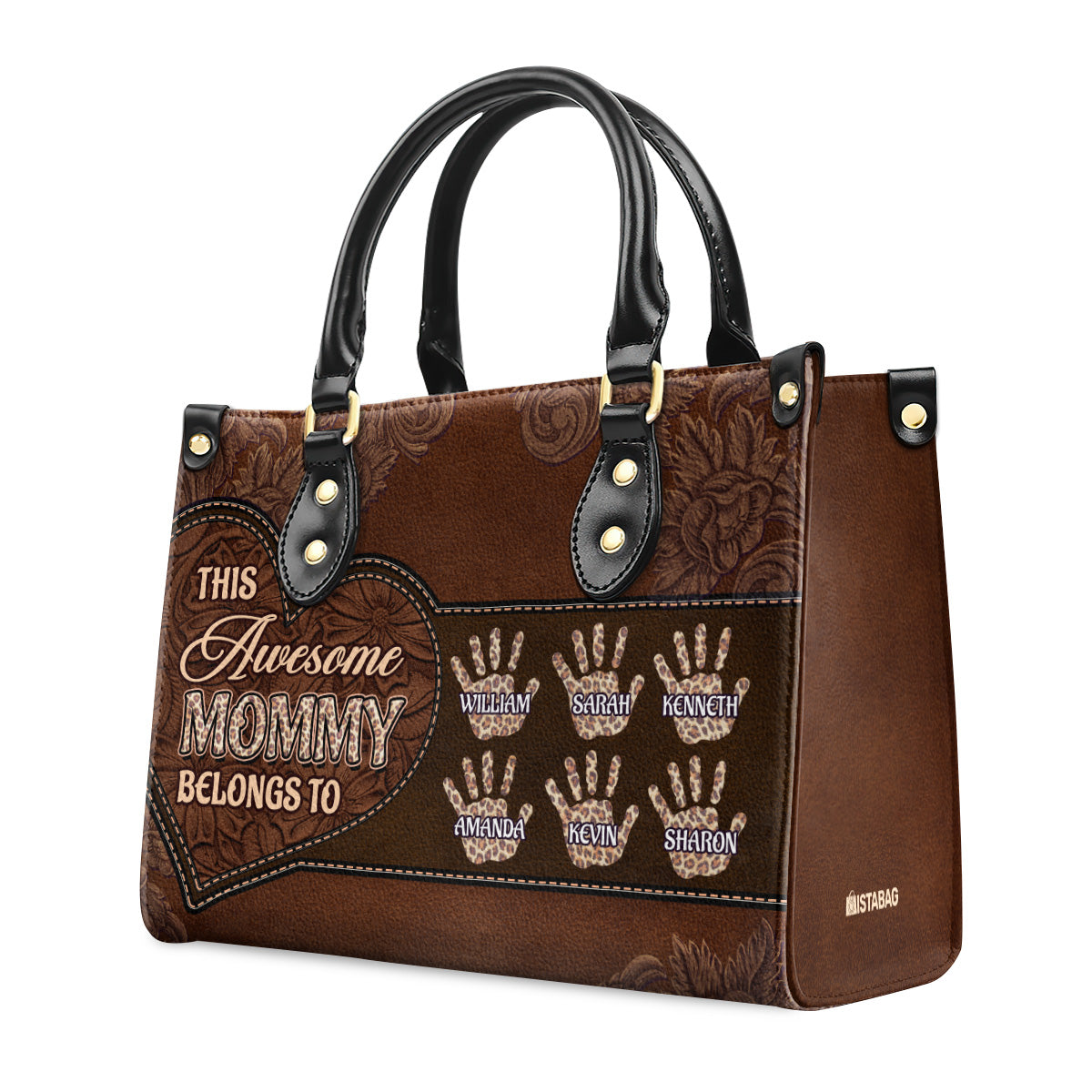 This Awesome Grandma Belongs To - Personalized Leather Handbag
