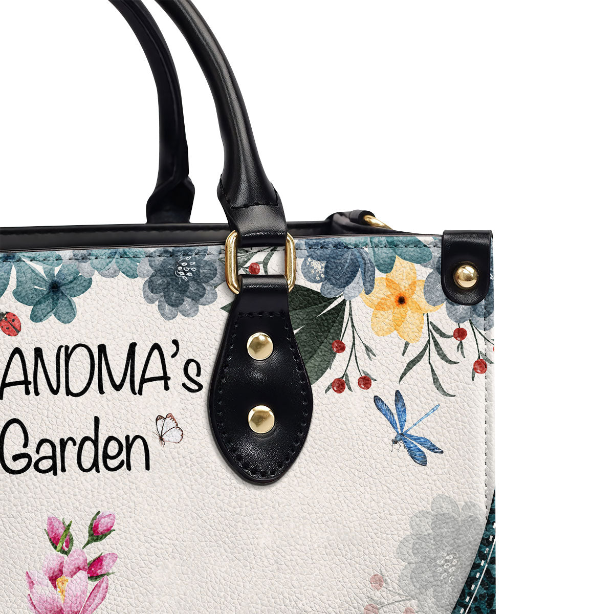 Grandma's Garden - Personalized Leather Handbag SB553