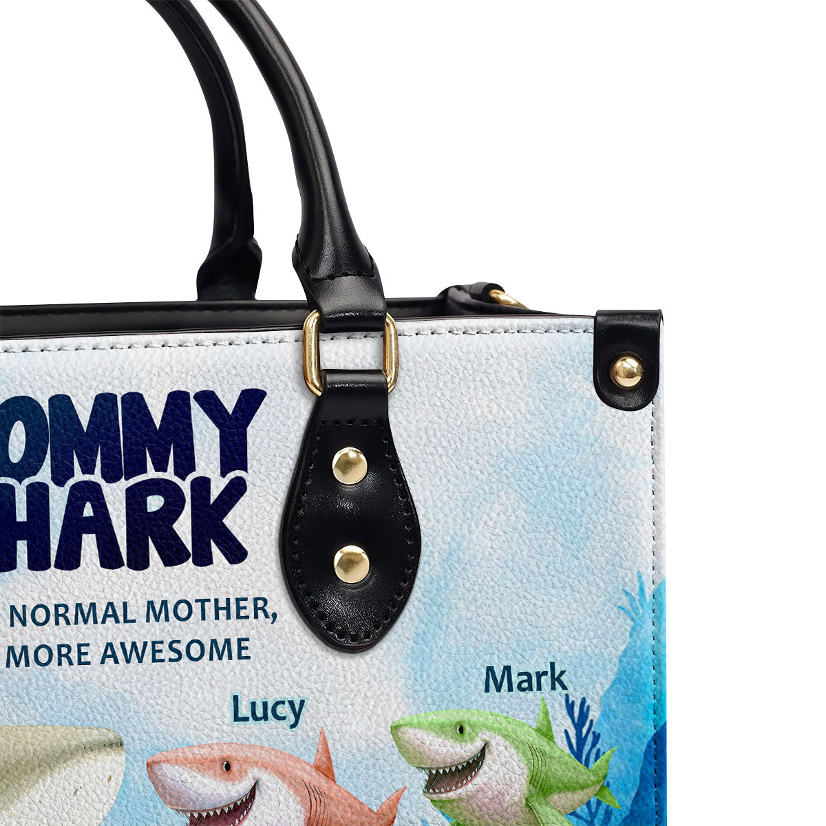 Mommy Shark - Personalized Leather Handbag SB250