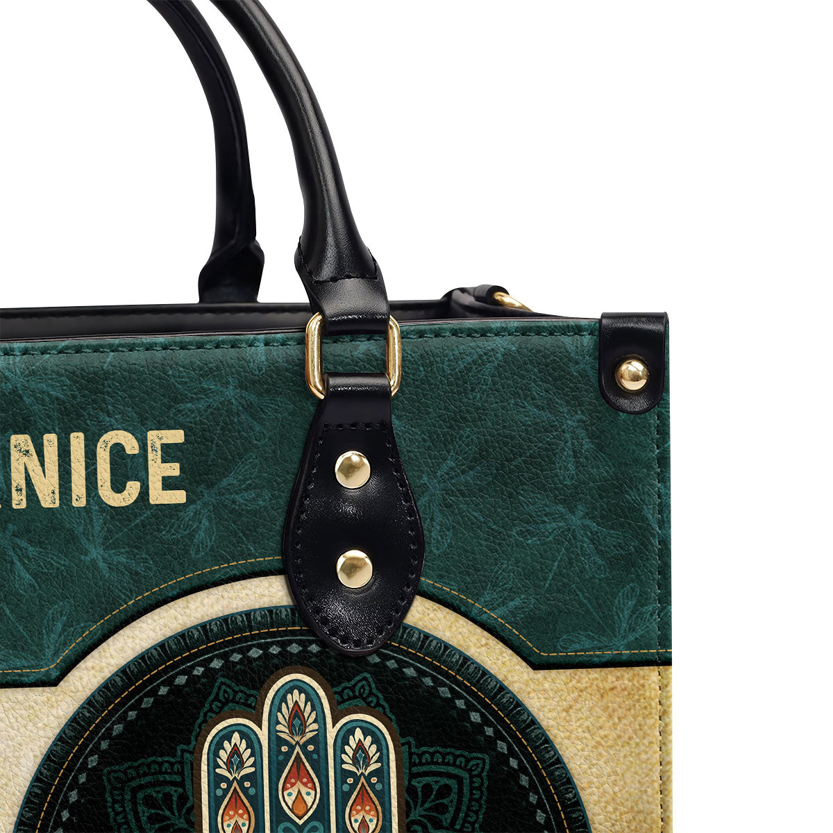 The Path Of Inner Peace Begins With Four Words Not My Fucking Problem - Personalized Leather Handbag SBHN15