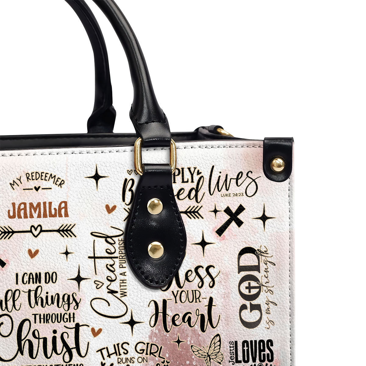 I Can Do All Things Through Christ Who Strengthens Me - Personalized Leather Handbag SBLHBLM1207L