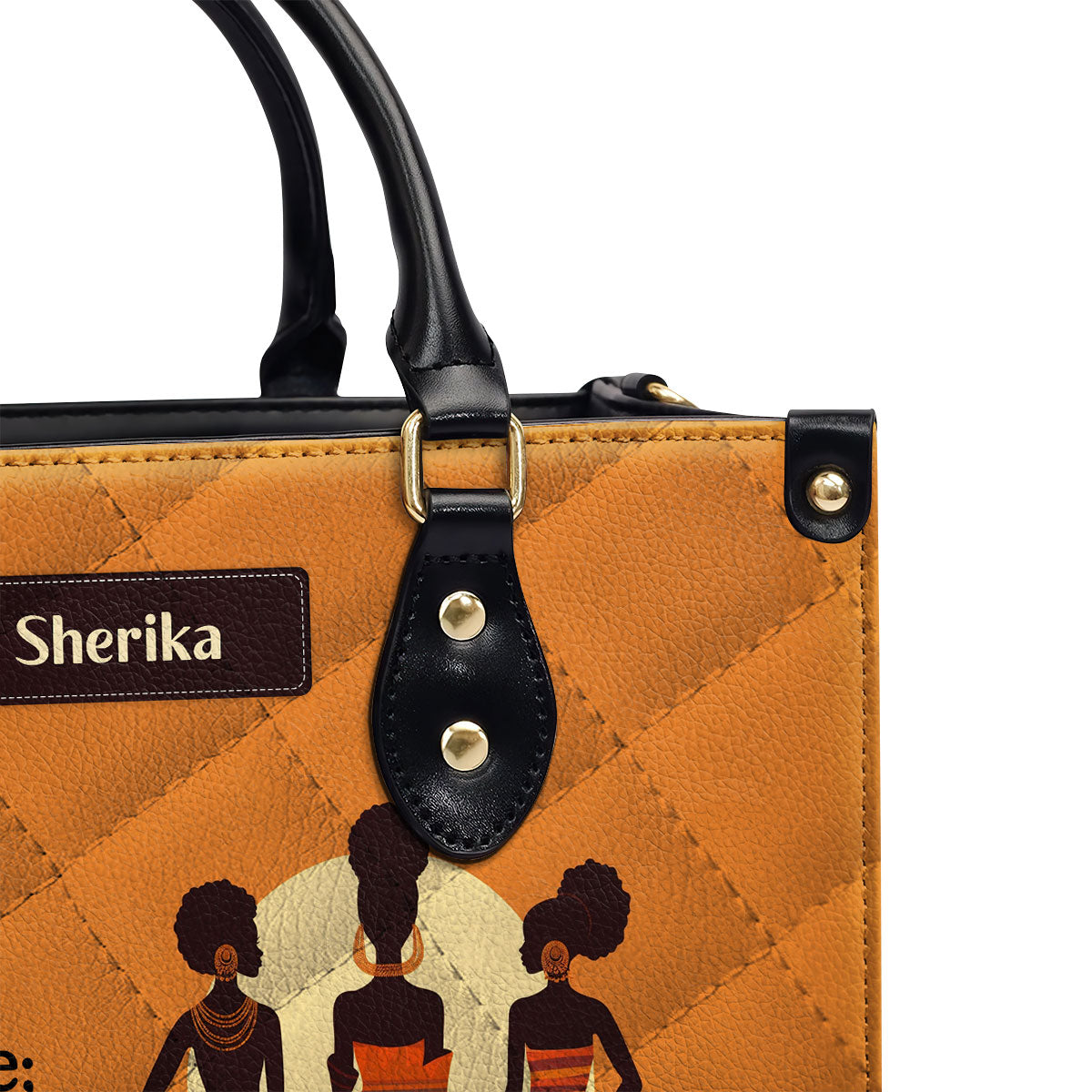 Our Melanin Does All The Shining - Personalized Leather Handbag SB20