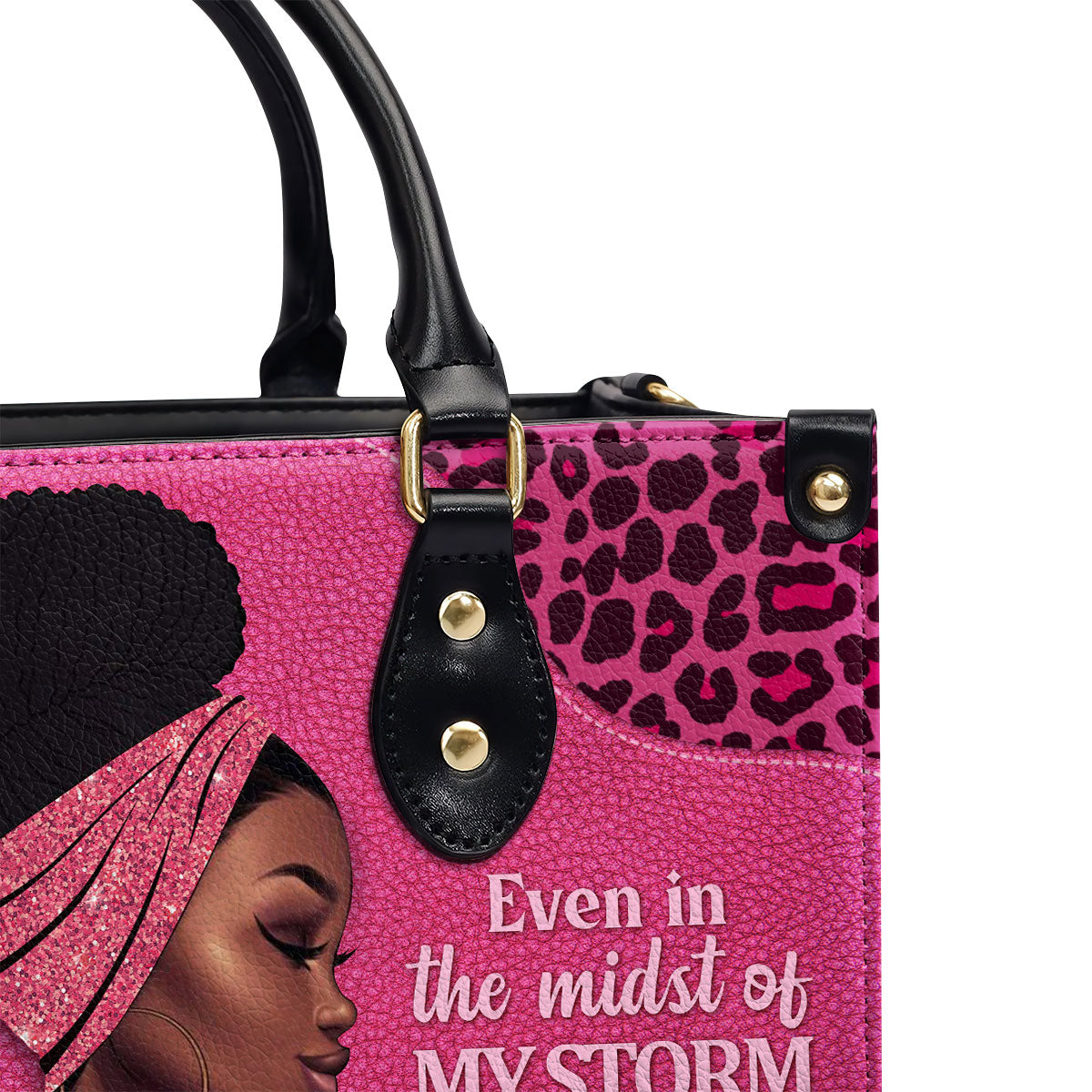 I See God Working It For Me - Personalized Leather Handbag STB164