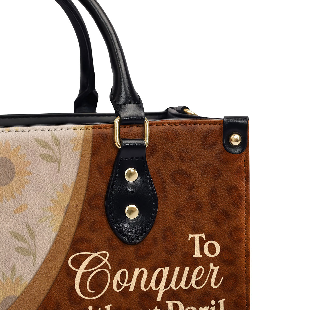 To Conquer Without Peril, Is To Win Without Glory - Personalized Leather Handbag