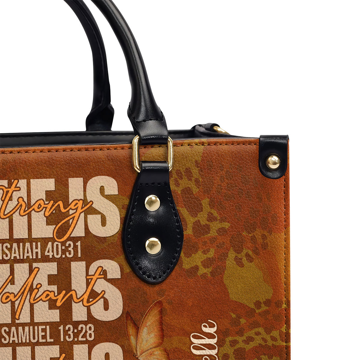She Is Strong - Personalized Leather Handbag