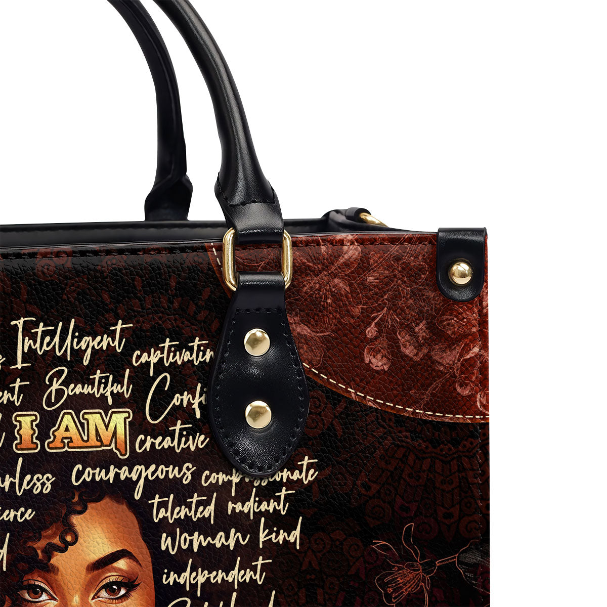 I Am - Personalized Leather Handbag SBHN16