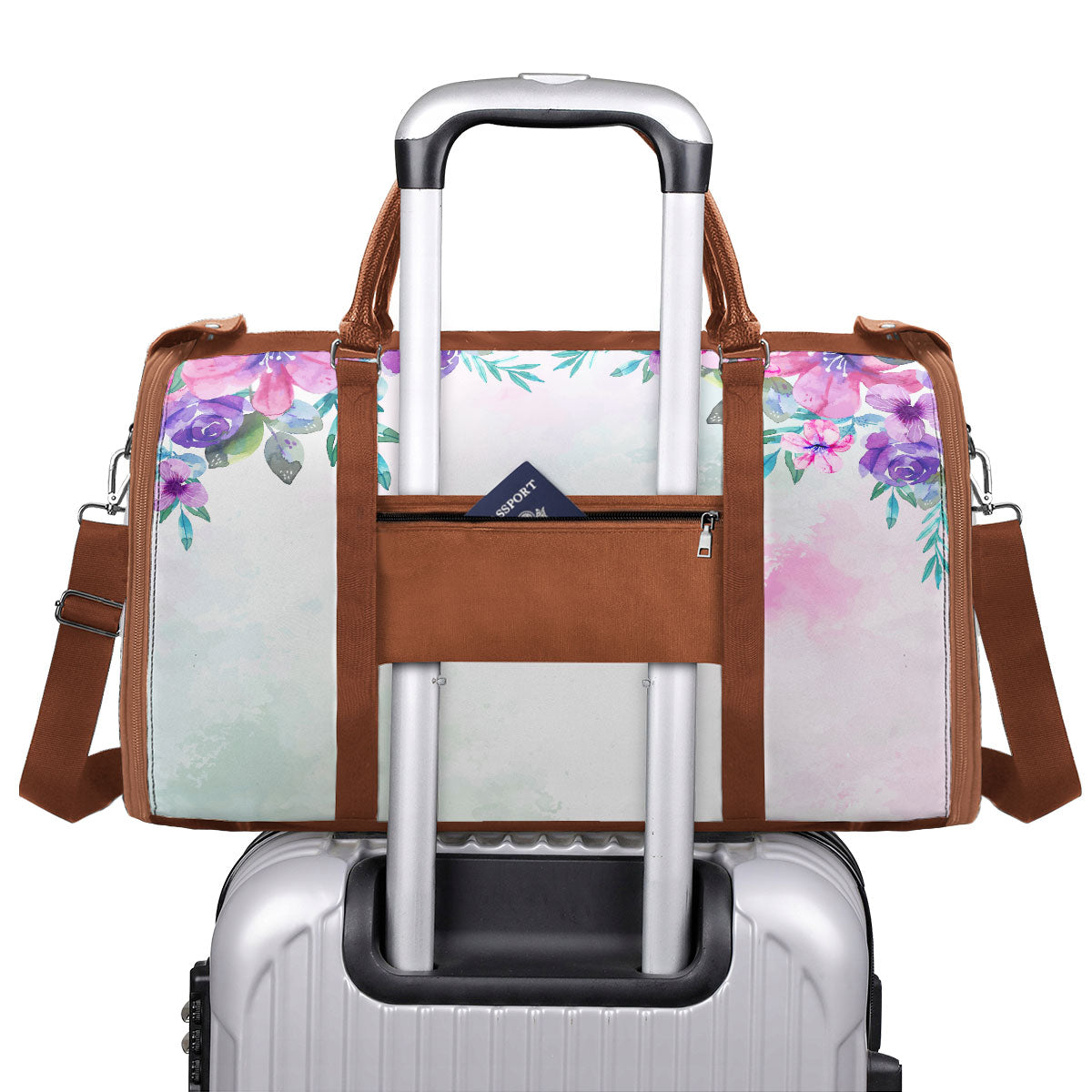 Blessed Nana - Personalized Leather Duffle Bag MS101