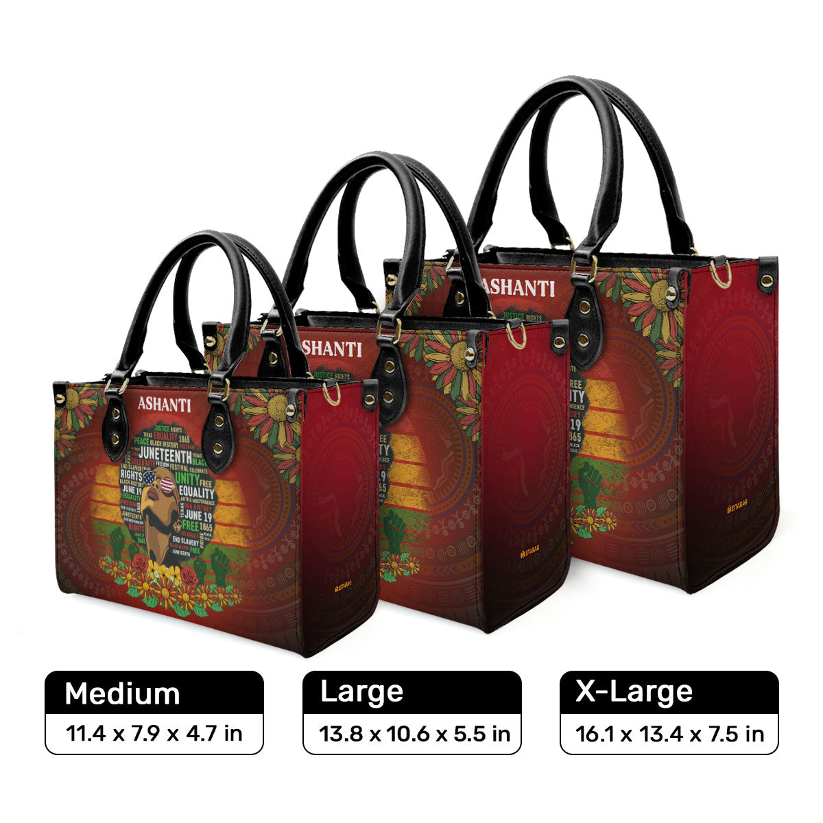 Juneteenth Queen - Personalized Leather Handbag SBLHBHA18
