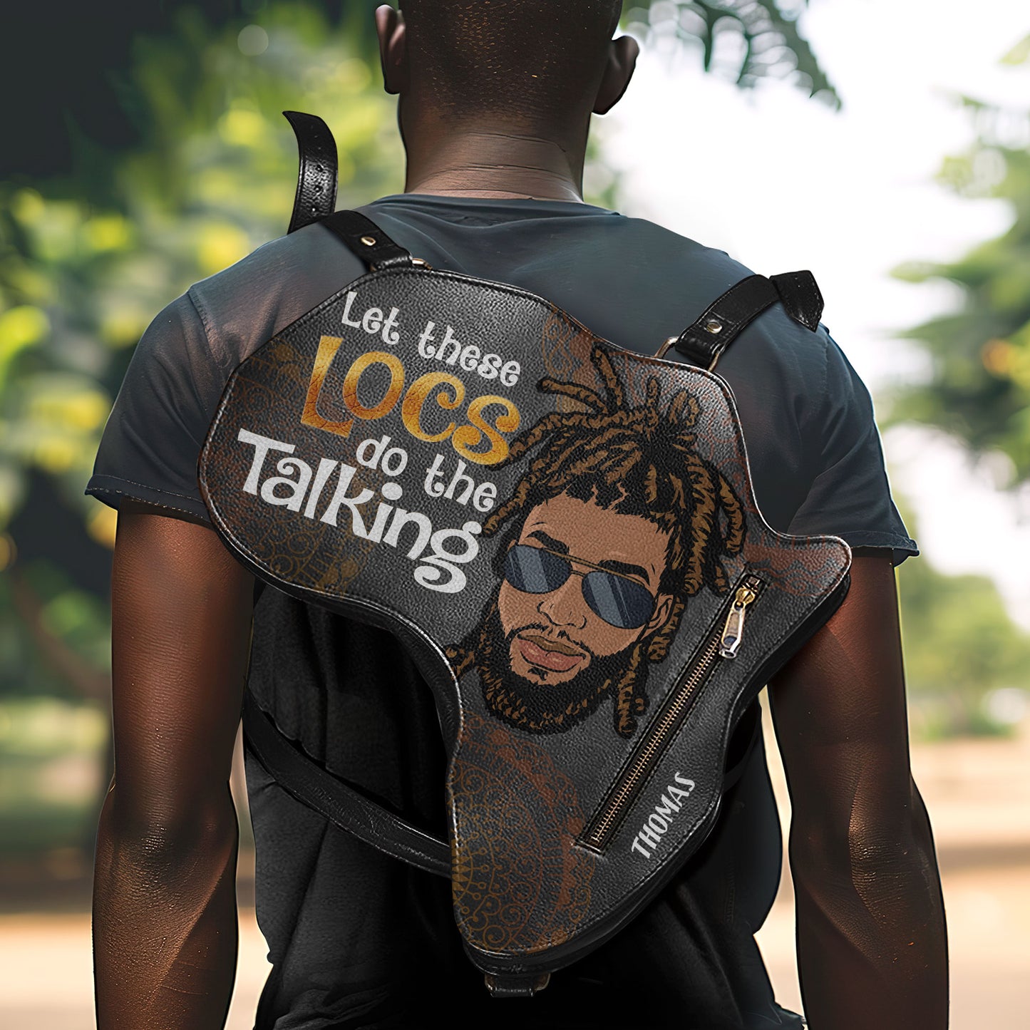 Let These Locs Do The Talking - Personalized Africa Bag AB07